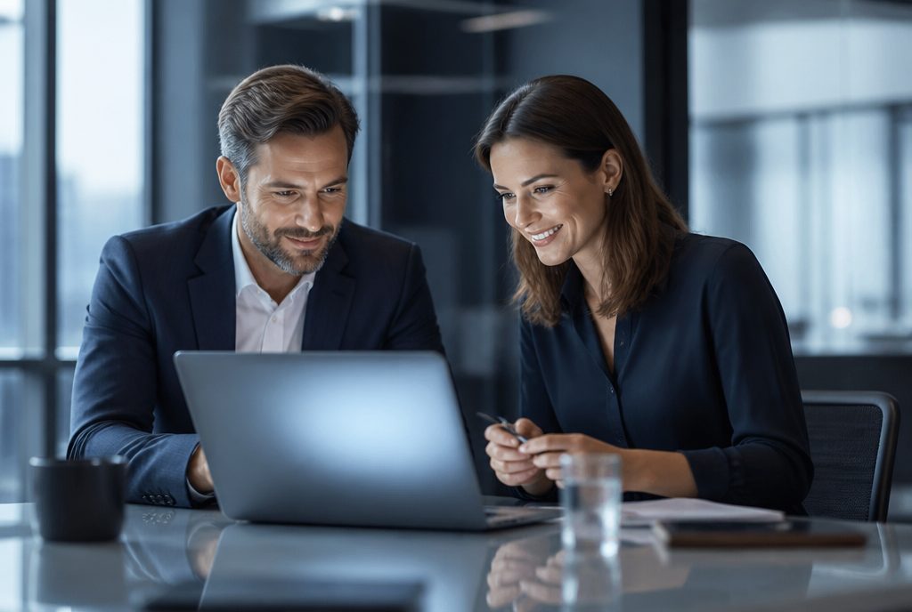 Partners planning together